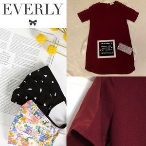 🎀 Everly Burgundy Shift Dress || Women’s M